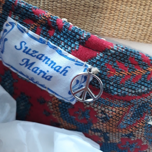 Handmade Artsy Boho Peace & Love Bag - Picture 4 of 9